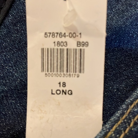 Old Navy Maternity Full Panel OG Loose Women’s 18 Long Dark Wash Faded Jeans - Picture 7 of 9